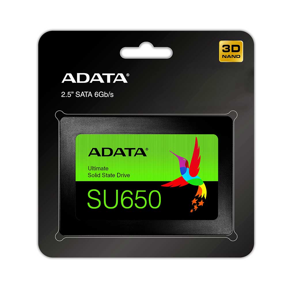 حافظه اس‌اس‌دی ای‌دیتا ADATA SU650 SSD بسته‌بندی